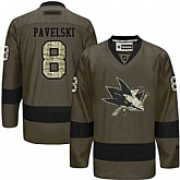 Glued San Jose Sharks #8 Joe Pavelski Green Salute to Service NHL Jersey,baseball caps,new era cap wholesale,wholesale hats